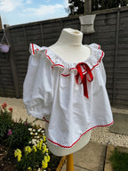 Cecelia blouse - repurposed textiles