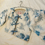 Ophelia Blouse UK6-10 in repurposed blue floral