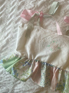 Jessica top in green&pink patchwork