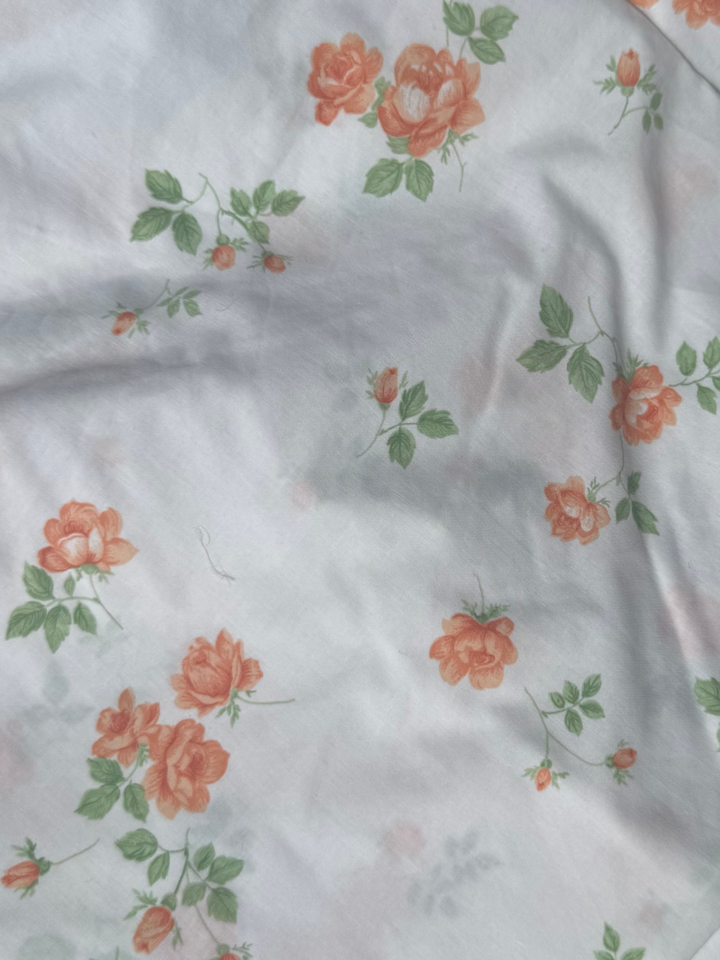 Orange & white floral