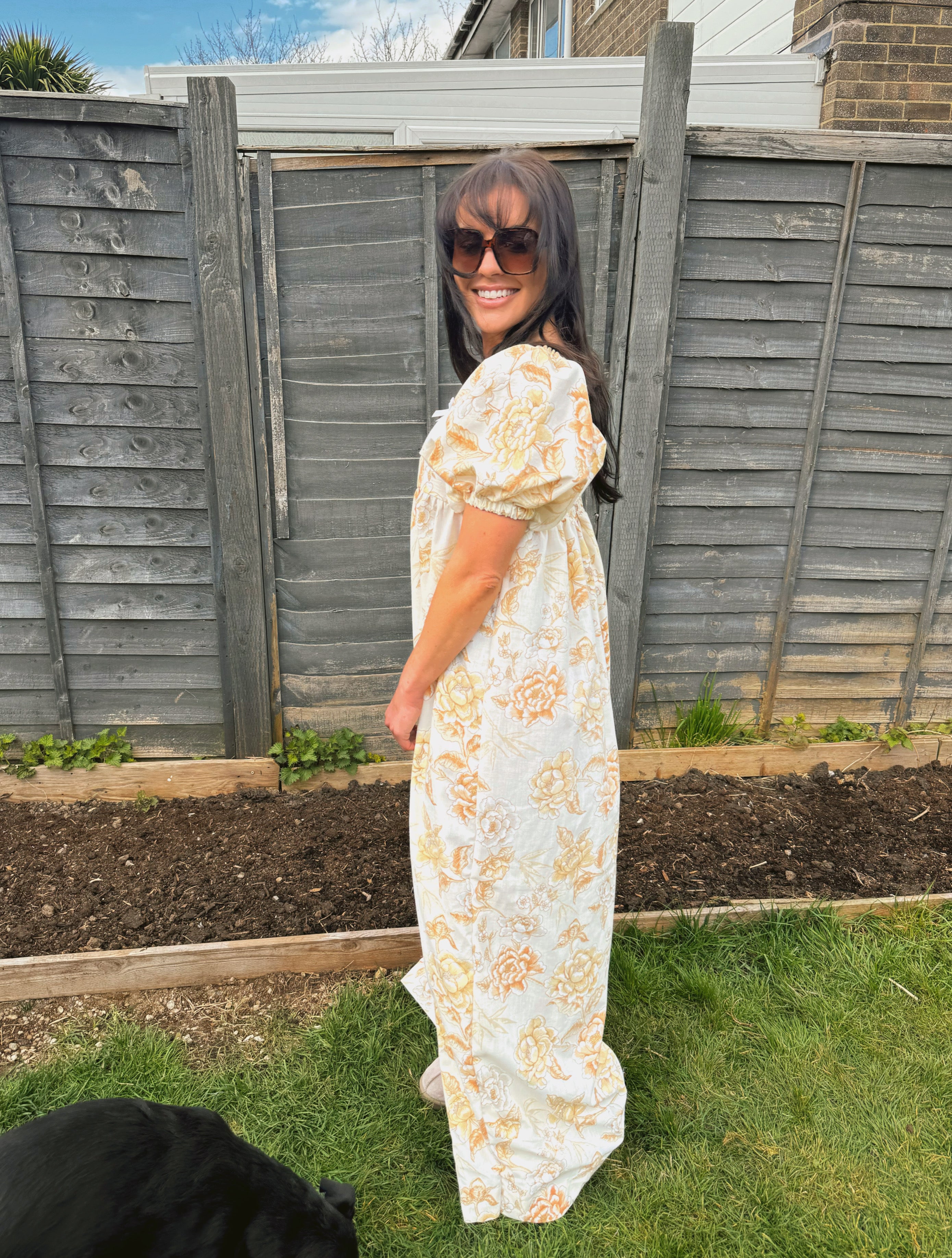 Bonnie jumpsuit with puff sleeve MEDIUM