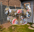Quilted puff sleeve top uk size 20/22/ up to 50inch overbust in folksy floral