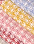 Gingham seersucker poly