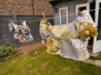 Quilted puff sleeve top uk size 20/22/ up to 50inch overbust in folksy floral