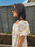 Bonnie jumpsuit with puff sleeve MEDIUM