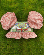 True vintage puff sleeve crop top UK10-12